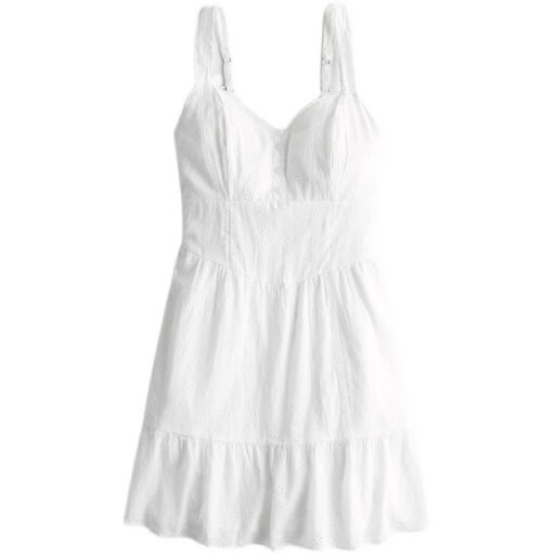 Title 6, Womens Summer White Fishbone Suspender Dress. ...
