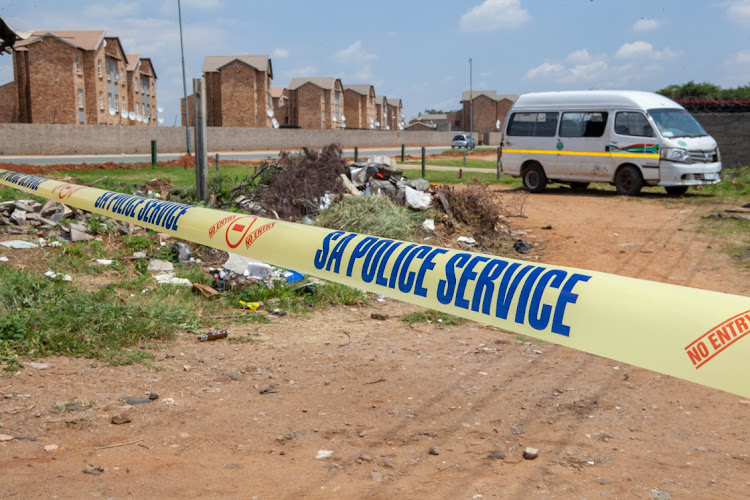 A group of residents protested against their eviction from Tshedzani flats on Thursday morning.