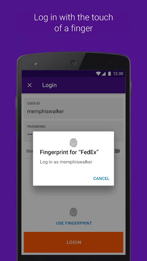 Screenshot FedEx Mobile