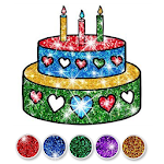 Cover Image of Download Glitter Birthday Cake Coloring and Drawing 2.0 APK