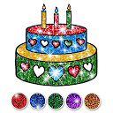 Glitter Birthday Cake Coloring and Drawin 2.0 APK Baixar