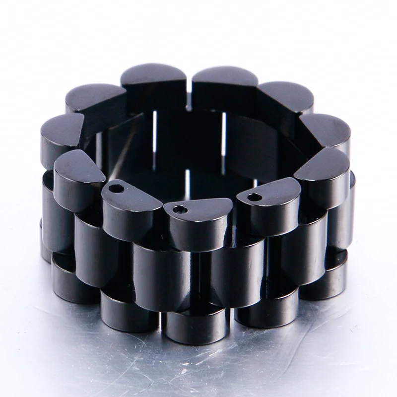 Faltbarer Titanstahl Ring für Herren, Schlichtheit und Wind, Uhrenketten-Ornament, Stilvolles und Langlebiges Design