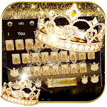 Cover Image of Descargar Gold diamond crown Keyboard Theme 10001010 APK