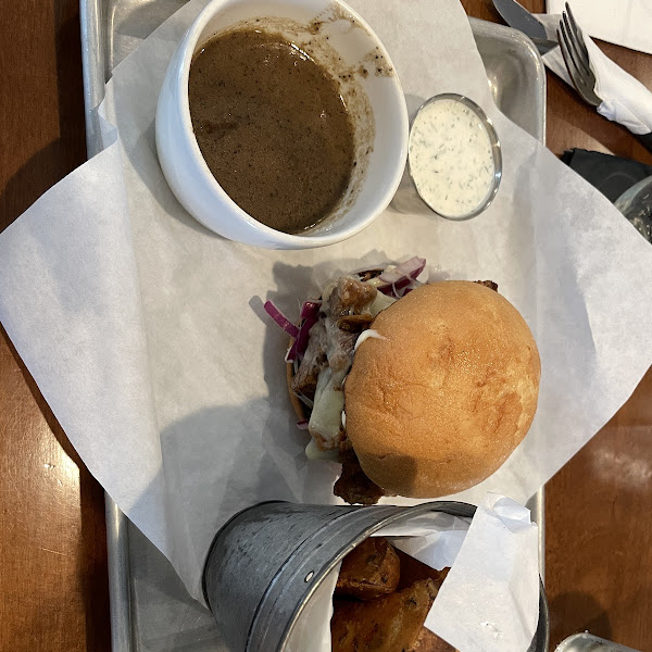 Chicken fried steak sandwhich with JoJo's