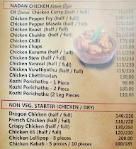 Calicut Restaurant menu 1