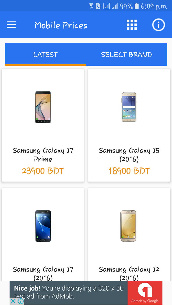 BD Mobile Prices Screen 2