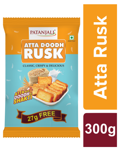 Patanjali Atta Doodh Rusk - 300 gm