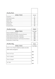 The Chulha Restaurant And Catering menu 2