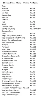 Bhukkad Cafe menu 2