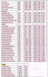 Cake Point menu 3