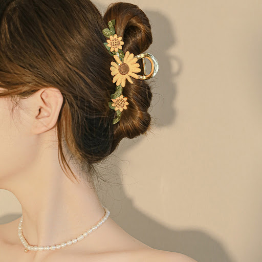Title 1, Chinese Wind Sunflower Hairpin Female, Elegant ...