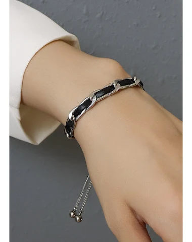 Elegante pulsera de cuero de lujo c - 2
