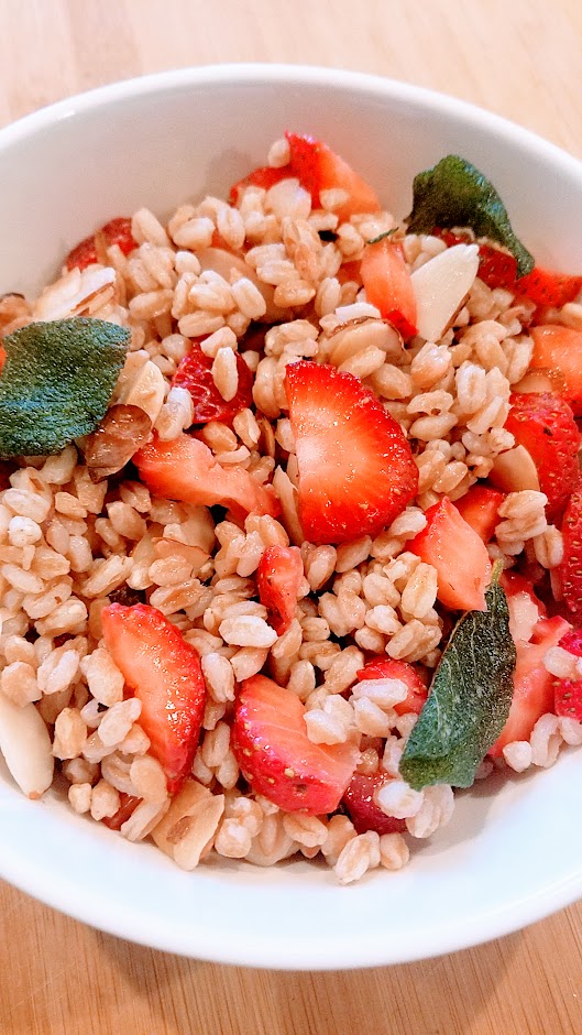 Oregon Strawberries, my recipe for Strawberry Farro Salad is perfect for a picnic or potluck