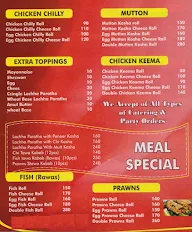 Shubham Rolls menu 2