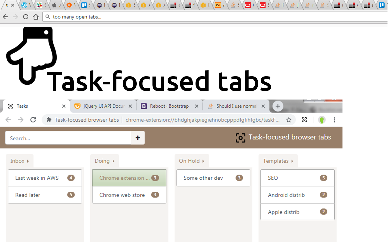 Task-focused browser tabs Preview image 2