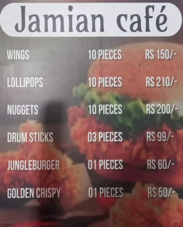 Jamian Cafe menu 