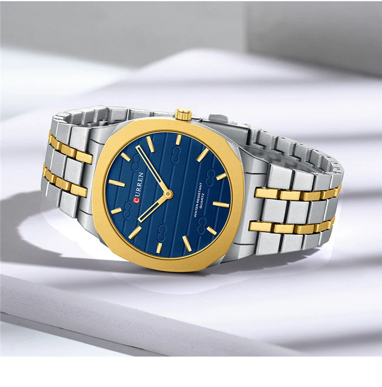 Title 2, Montre en acier avec calendrier simple, grand c...