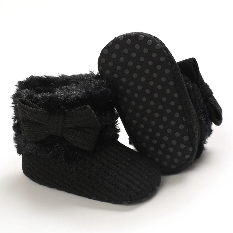 Babysnowboots voor 0-1 jaar, unisex, met strik en gebreid. Warme schoenen voor baby's. Bescherming en comfort voor de kleine voetjes in de winter.