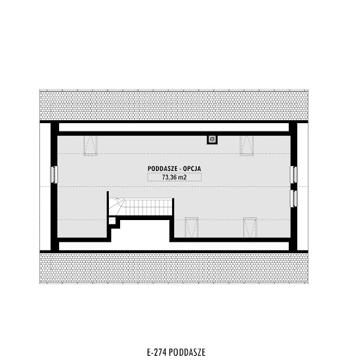 E-274 - Rzut poddasza do adaptacji