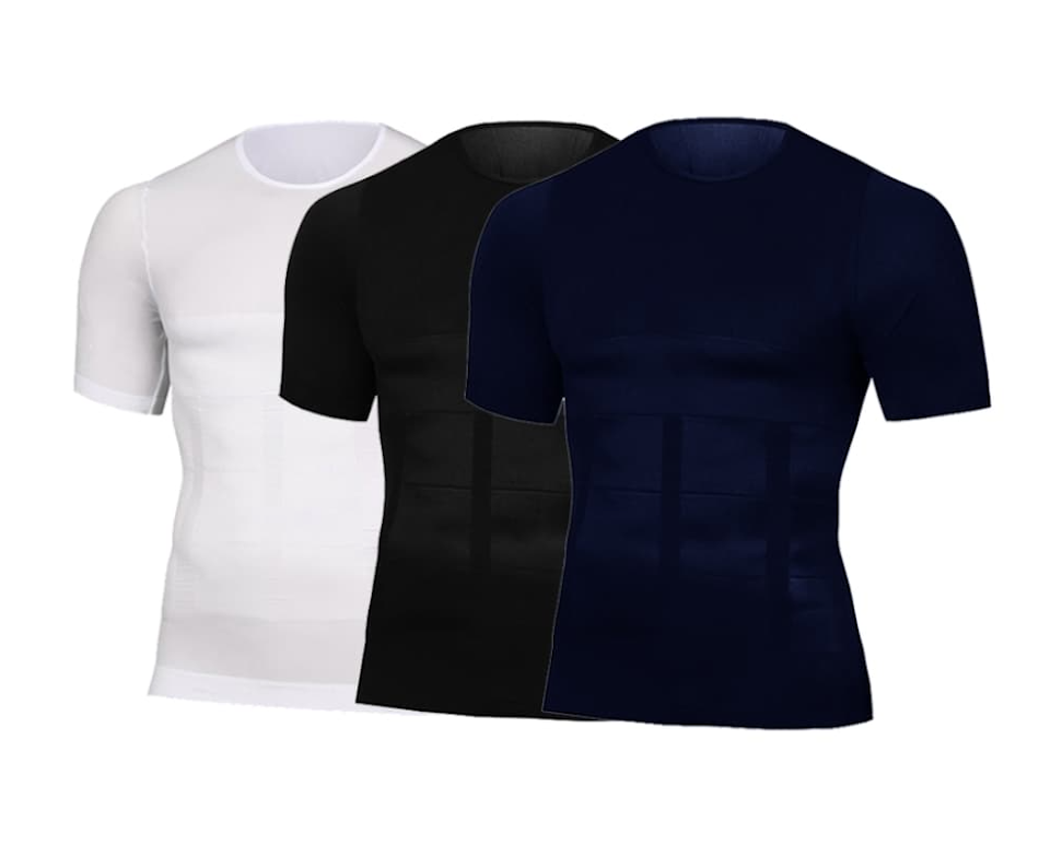 Camiseta Modeladora Masculina Emagrecedora, Afina Cintura e Barriga, Compressão, Disfarça Gordura, Conforto e Visual Mais Magro