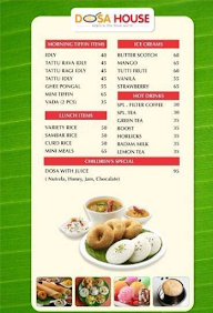 Dosa House menu 1