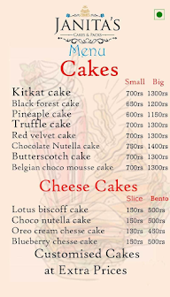 Janita's Cakes & Packs menu 7