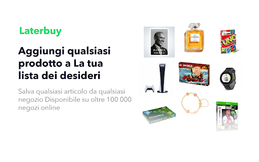 Laterbuy: salva gli articoli da qualsiasi negozio