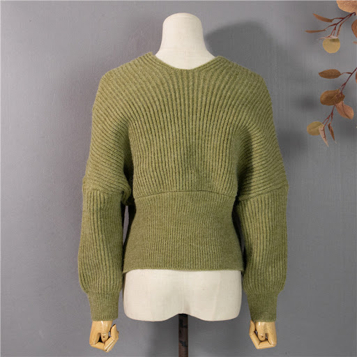 Title 11, V-neck Cross Twist Pullover Womens Sweater