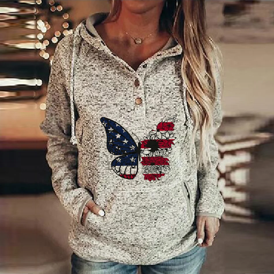Pull à capuche pour femme, automne et hiver