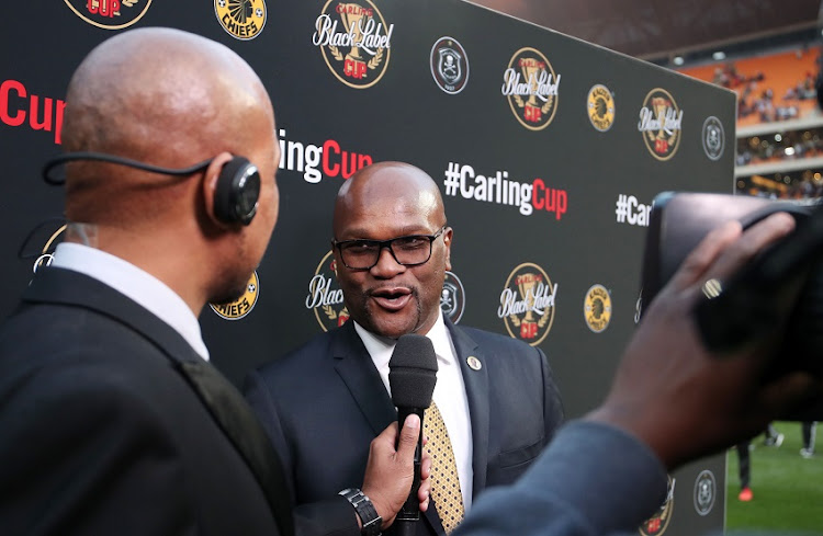 Minister of sport Nathi Mthethwa during the 2019 Carling Black Label Cup match between Kaizer Chiefs and Orlando Pirates at the FNB Stadium, Johannesburg, on July 27 2019.