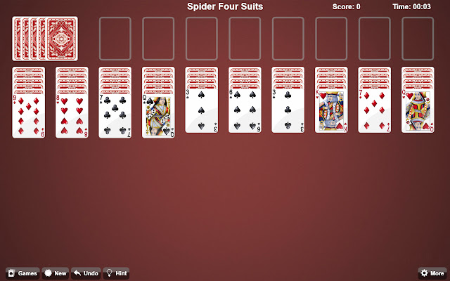 let's play spider solitaire (difficult four suits) 2021 September 3rd 