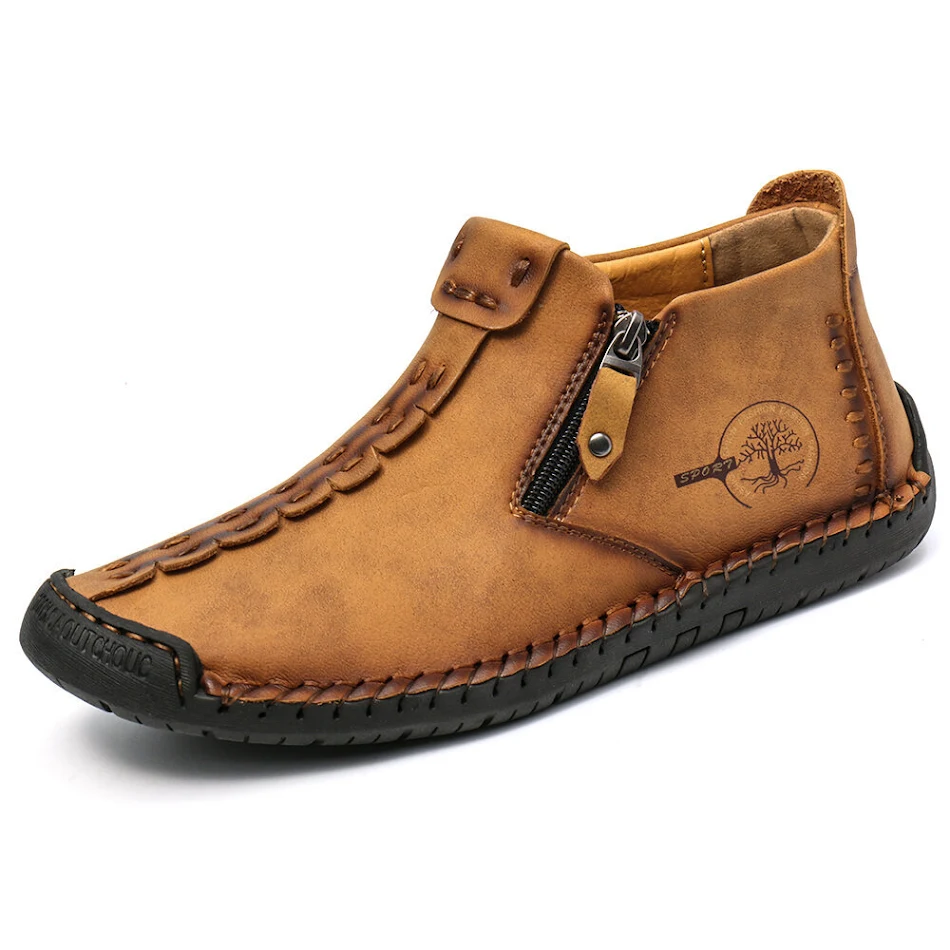 Bottines homme à fermeture éclair, chaussures de randonnée outdoor, confort et protection pour vos activités en plein air, idéales pour marcher.