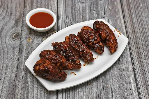 Spicy Barbeque Fried Chicken Wings [6 Pieces]