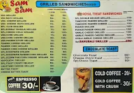 Sam and Sam Burger menu 1