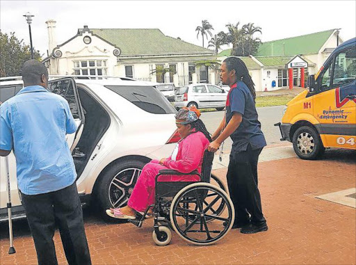 BITTER PILL TO SWALLOW: MEC Pemmy Majodina leaves Life St Dominic’s Hospital Picture: SUPPLIED