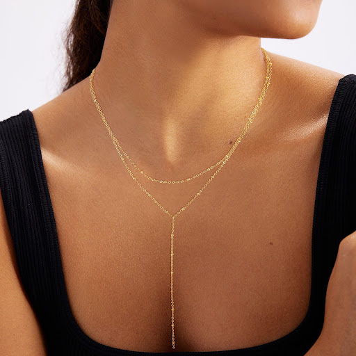 Title 16, Womens Fashion Lasso Long Necklace Stainless S...