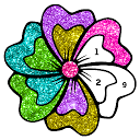 Flowers Glitter Color by Number - Paint b 1.0 APK Descargar