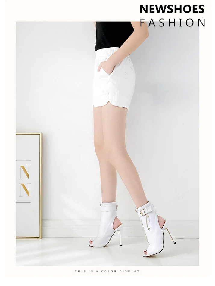 Sandalias de verano de cuero con tacón alto y boca de pez, huecas y transpirables, para un look femenino y elegante en cualquier ocasión
