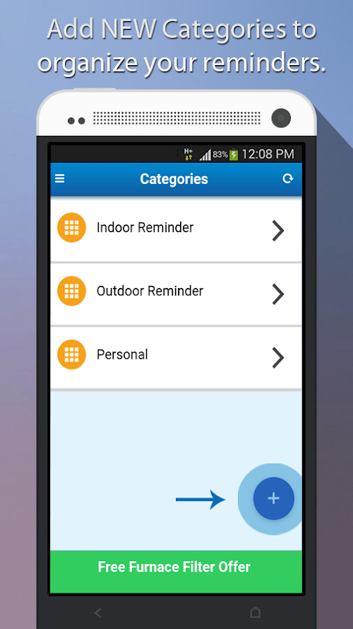 Android application Remind Me screenshort