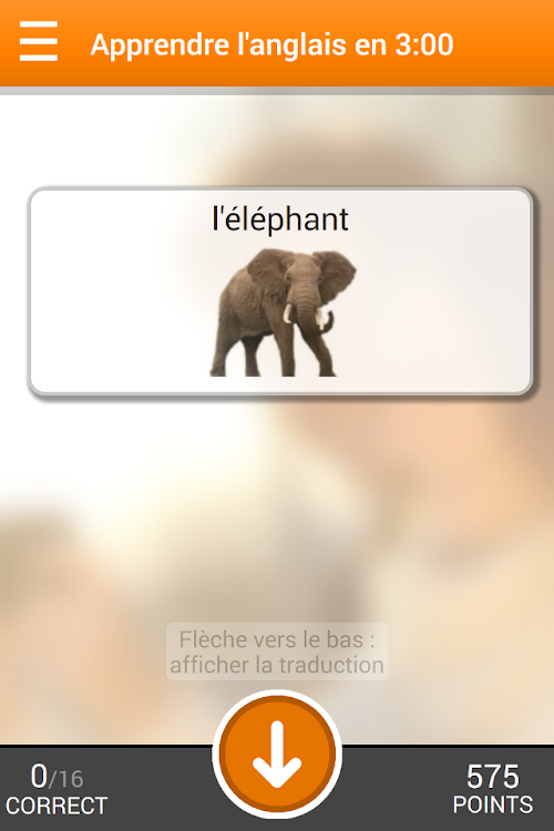 Android application Apprendre langlais en 3 min screenshort