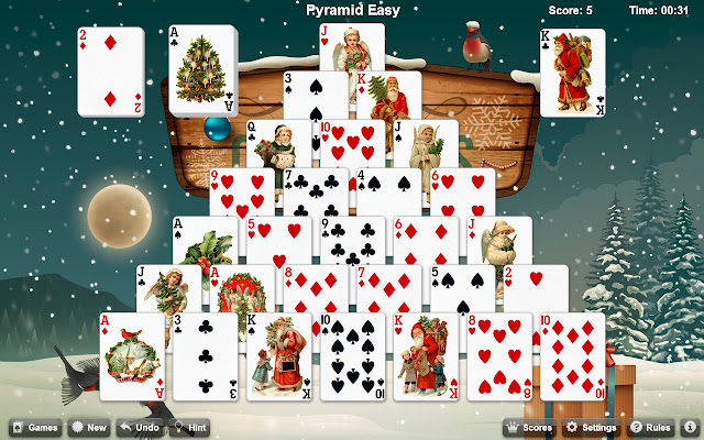 Solitaire Game. Christmas