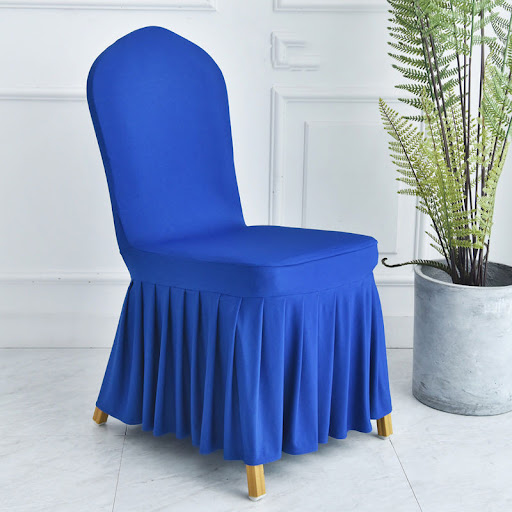 Title 6, Pleated skirt side dining chair offering elegan...