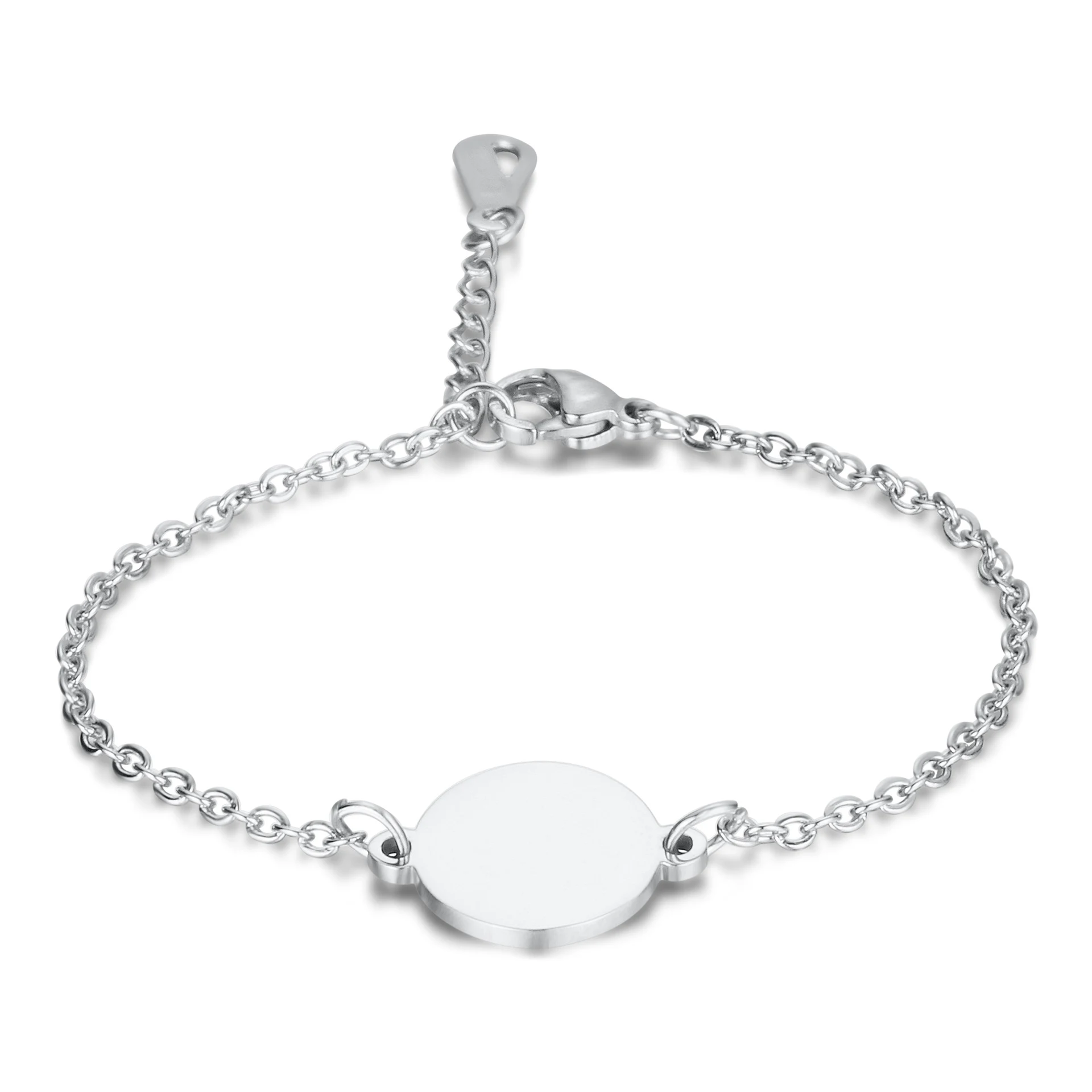 Title 7, Pulsera de acero titanio simple y combinable pa...