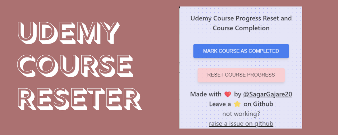 Udemy Progress Reset and Completer Preview image 1