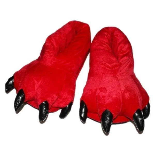 Simpatiche Pantofole a Zampa di Dinosauro Calde e Morbide per Uomo, Donna e Bambini. Scarpe da Casa in Cotone per tutta la famiglia.