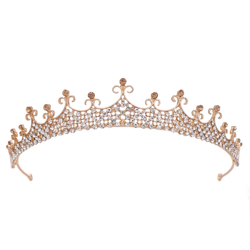 Serre-tête couronne en cristal de luxe en alliage, accessoire parfait pour mariage ou soirée, illuminez votre coiffure avec élégance.
