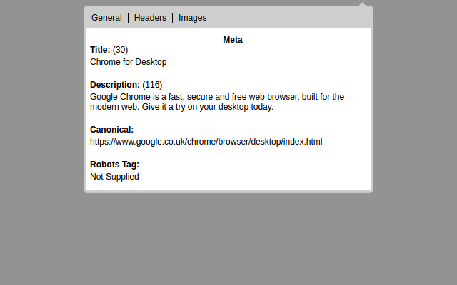 Meta Reader chrome extension