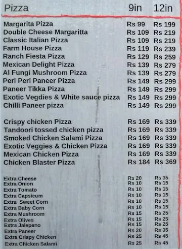 Pizza 99 menu 