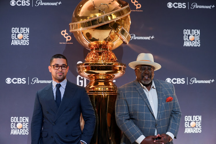 Cedric The Entertainer and Wilmer Valderrama pose for a photo after announcing the nominations for the 81st Golden Globe awards, at the Beverly Hilton Hotel in Beverly Hills, California, U.S., December 11, 2023.