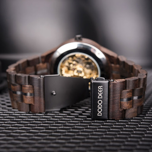 Title 5, Mechanical wood mens watch. Natural elegance f...